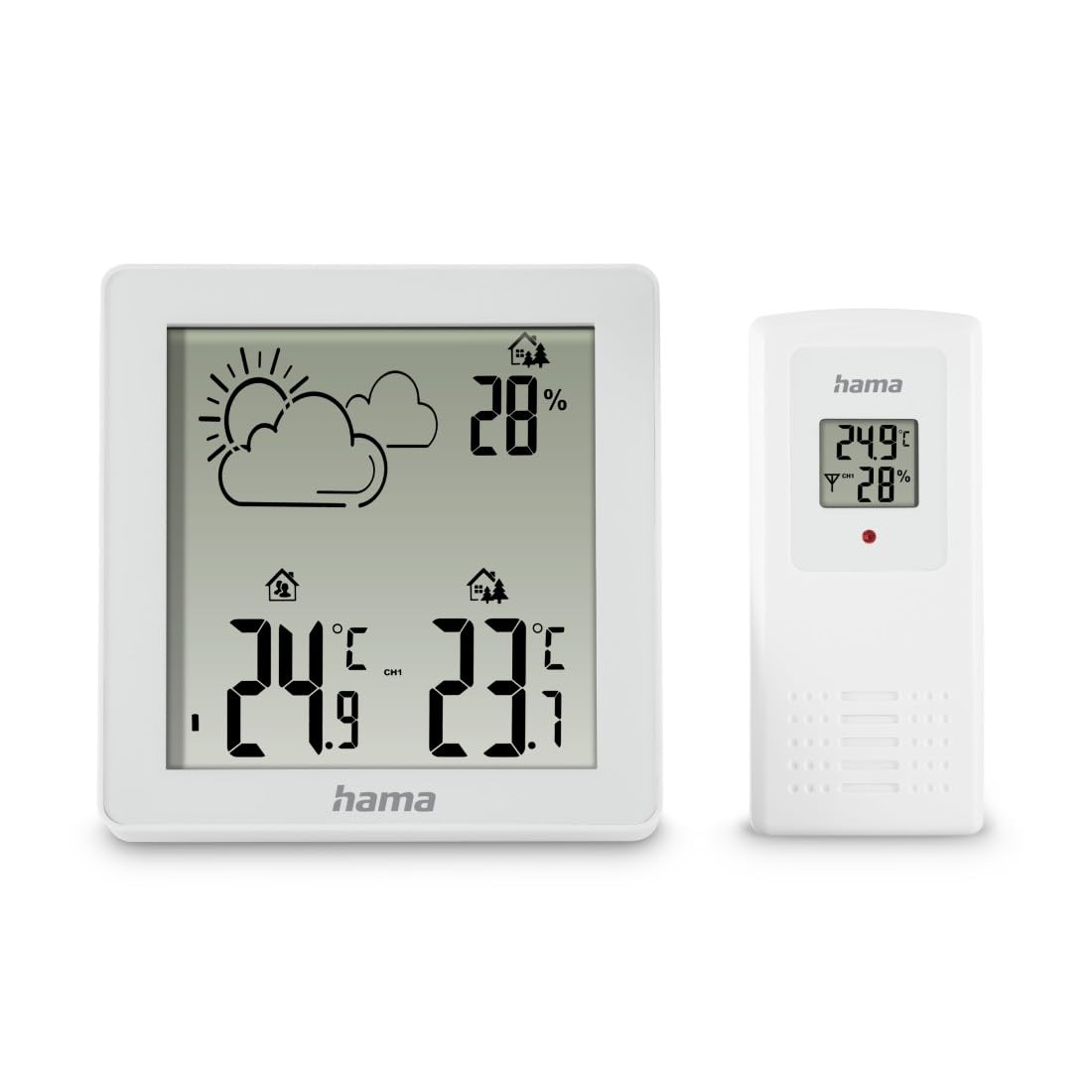 Hama Zakynthos weather station, thermometer, hygrometer, with outdoor sensor, white