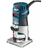 BOSCH PR20EVS Colt 1.0 HP Variable-Speed Palm Router, Quick-Clamp System | Small router with 5.6 amp motor, soft start, constant response circuitry, ergonomic grip, rugged aluminum base, 1/4" collet
