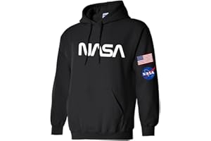 Studio 9Thirty3 Adult NASA Sweatshirt Hoodie with Flag and NASA logo, Gift for Space Enthusiast, NASA Gift