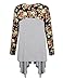 YesFashion Women Floral Print Stitching Irregular Hem Loose Cardigan