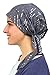 Pre Tied Fitted Bandana Head Scarf, Chemo Scarf (Grey Sequin Embellished)