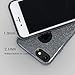 MILPROX Glitter Case - Compatible with iPhone SE 2022, iPhone 7/8 - Shiny Sparkle Bling, 3 Layer Hybrid Protective Soft Phone Case - Black