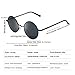 Joopin-Round Retro Polaroid Sunglasses Driving Polarized Sun Glasses Men Steampunk Vintage (Ice Blue)