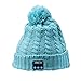 Sung-ll Soft and Warm Hat Wireless Beanie with Bluetooth Smart Cap Speaker Micro Headphone (Light Blue)