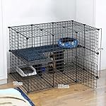 AA-GWCWWWL Confortevole Gabbia di Furetti Piccoli Animali Hutch Perfetto per Grandi Ratti Porcellini d'India Scoiattoli…