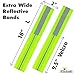 GBBO iRadiate Reflective Bands Reflector Running Gear - Adjustable Reflective Armband Arm Wrist Ankle Leg Band - Reflective Tape Strap for Clothing Biking and Safety Night Walking (Bands4 Green)