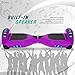 cho Colorful Wheels Series Hoverboard Safety Certified Hover Board Electric Scooter with Built in Speaker Smart Self Balancing Wheels (Chrome Purple)