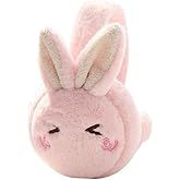 Tvoip Cute Cartoon Rabbit Ear Comfortable Adjustable Winter Warm Outdoors Ear Muffs for Women Girls