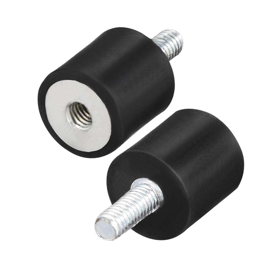 sourcing map M4 Thread Male Female Rubber Mounts,Vibration Isolators,Shock Absorber 13mm x 13mm Black 8pcs
