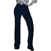 TOPSRANI Women High Waisted Dress Pants Work Trousers Slacks Bottoms Casual Pull On Long Stretch Solid Office Business
