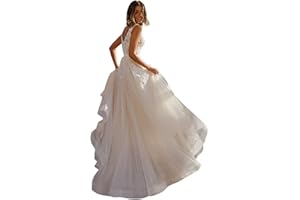 SEIM Lace Appliqued Wedding Dresses for Bride 2025 Beach Wedding Bridal Gowns for Women SE002