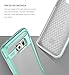 E LV Galaxy S7 Edge Case - Hybrid Armor Defender Slim Shock Absorption Bumper Case for Samsung Galaxy S7 Edge - (Grey/Mint)