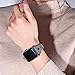 Kaome Leather Band Compatible for Apple Watch Band 40mm 38mm, Slim Elegant Strap, Women Replacement Bands for iWatch Series 5, Series 4, Series 3, Fashionable Feminine Breathable Slit Design-Grey