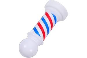 Holibanna Reusable Barber Shop Pole Lamp with Bright Red White Blue LED Light Salon Sign for Hair Salon