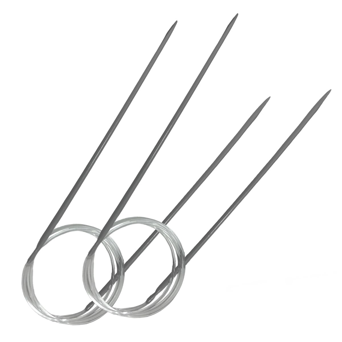 2 Sets of Metal Circular Knitting Needles, Double Pointed Knitting Needles 3mm to 80cm Fixed for Beginners and Professionals, Craft Projects and Textiles (2 pcs, 3mm)