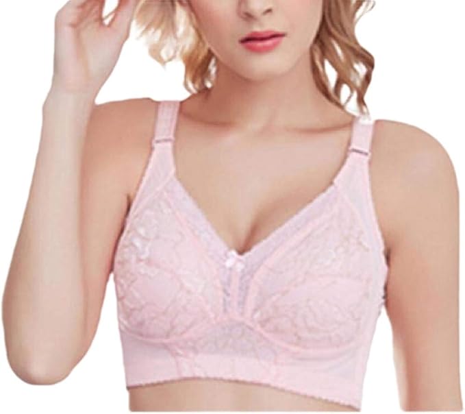 Gocgt Women Everyday No Underwire Bra Full Coverage Breathable Lace