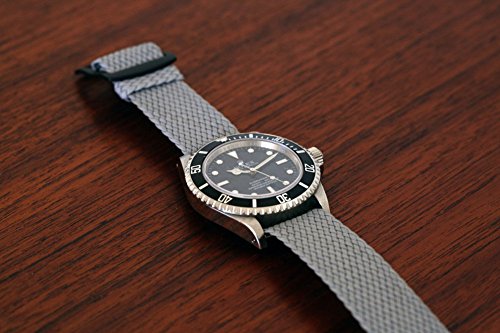 [DaLuca] Braided Nylon Perlon Watch Strap - Blue (Polished Buckle) : 18mm DaLuca Braided Nylon Perlon Watch Strap - Grey (PVD Buckle) : 22mm