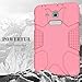 Hocase Galaxy Tab E Lite 7.0 (2016) Case, Rugged Heavy Duty Kids Proof Protective Case for Galaxy Tab E Lite 7.0 SM-T113NDWAXAR/SM-T113NYKAXAR - Light Pink/Grey