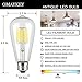 OMAYKEY 10W 5000K LED Edison Bulb (100W Equivalent) Daylight White Glow 1000 Lumens, E26 Base Vintage Edison ST64 Clear Glass LED Filament Light Bulbs, Non-dimmable, Pack of 3