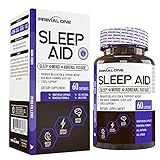 PRIMAL ONE Sleep AID - Non Habit Forming Sleep Support & Adrenal Fatigue Supplement - Stress Relief, Better Mood & Relaxation w/Melatonin, Lemon Balm, More - 60 Natural Veggie Sleeping Pills
