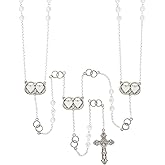 Wowser Wedding Lasso Rosary, Catholic Church Wedding Ceremony Gift, Holy Matrimony Gift for Couple, 45 Inches Long