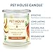 One Fur All Pet House Candle 9 OZ Plant-Based Soy Spring Candle with a 60 Hour Burn Time - Mango Peach