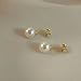 Bridesmaids Gifts - Classy Round Pearl Earrings (8mm, Simulated Pearl)