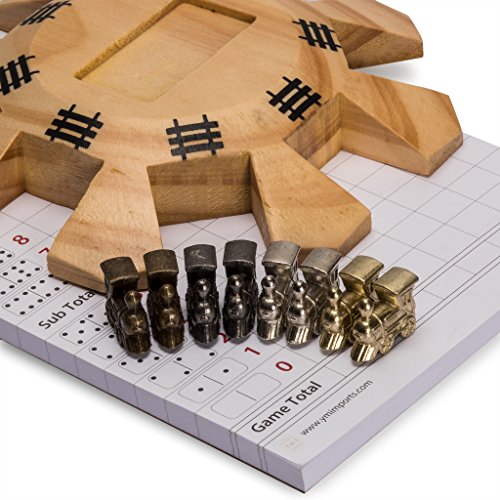 Mexican Train / Chicken Foot Domino Accessory Set - Hub, Train Markers, Scorepad, Instruction Manual for Mexican Train