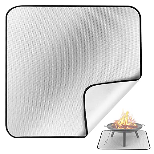 SUNLIFER Fire Pit Mat for Deck 36" Square Fireproof Deck Protector Pad