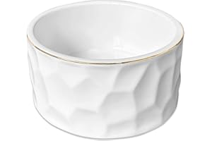 HOMSUN Paper Clip Holder Ceramic Paper Clip Holders Paperclips Holder Dispenser Cute Gold Line Paper Clip Organizer for Desk Binder Clip Holder Bobby Pin Hair Clip Holder Gift for Office White