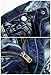 Men's Stylish Camo Printed Straight Fit Stitching Moto Biker Blue Jeans