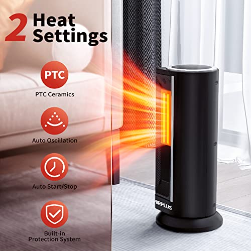 AIRPLUS Space Heater Indoor Portable Electric, Portable Heater with 2 Heat  Settings u0026 12H Timer, Ceramic Heater u0026 Tower Heater with Overheat u0026  Tip-Over Protection, Quiet Oscillating Heater for Bedroom in Dubai -