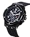 Voeons Men's Chronograph 24 Hr Indicator Military Sports Watches 3ATM Waterproof Black Stainless Steel Mens Watches