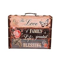 TAESOUW-Home Large Storage Trunks Vintage Storage Suitcases Decorative Storage Box with Beautiful Pattern for Bedroom, Living Room (Color : Multi-Colored, Size : 53x38x20cm)