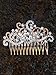 FXmimior Bridal Women Vintage Wedding Party Crystal Rhinestone Vintage Hair Comb Hair Accessories (GOLD)