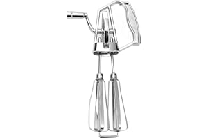 Stainless Steel Manual Eggs Beater Hand Crank Mixer With Double Rotating Heads For Efficient Whipping And Baking Efficient Eg