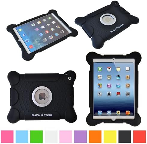 suchAcase Reader Series Kids Friendly Baby Safe Heavy Duty Soft Protective Case for Apple iPad Mini (Black)
