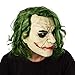 Adult Men Knight Joker Clown Costume Latex Mask Creepy Scary Halloween Cosplay Party Props