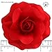 Sara Monica Flower Hair Clip and Pin: Rose: Made in the USA (Red)