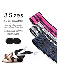Ikonify Booty bandas de resistencia, antideslizante Hip banda de ejercicio, juego de 3 bandas de cadera en rosa, gris, azul, perfecto para sentadillas, botón, muslo y entrenamiento de cadera, tanto para hombres como mujeres, con ejercicios deslizantes