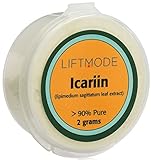 LiftMode Icariin 90% Pure Bulk Powder - 2 Grams (40 Servings at 50 mg) | #1 Highest Purity | Natural Libido Booster for Women & Men, Horny Goat Weed Extract Supplement Epimedium Sagittatum