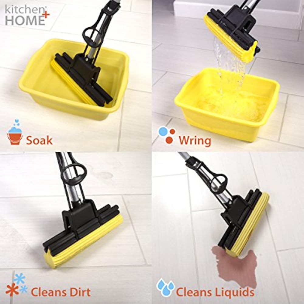 Kitchen + Home Sponge Mop Head Refill Set Of 3 Super Absorbent And