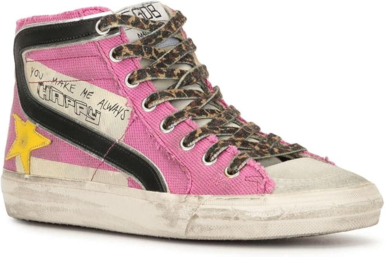 golden goose pink high top