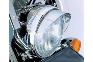 I5 MOTORCYCLE i5 Chrome 7-inch Headlight Visor Compatible with Honda Kawasaki Suzuki Yamaha