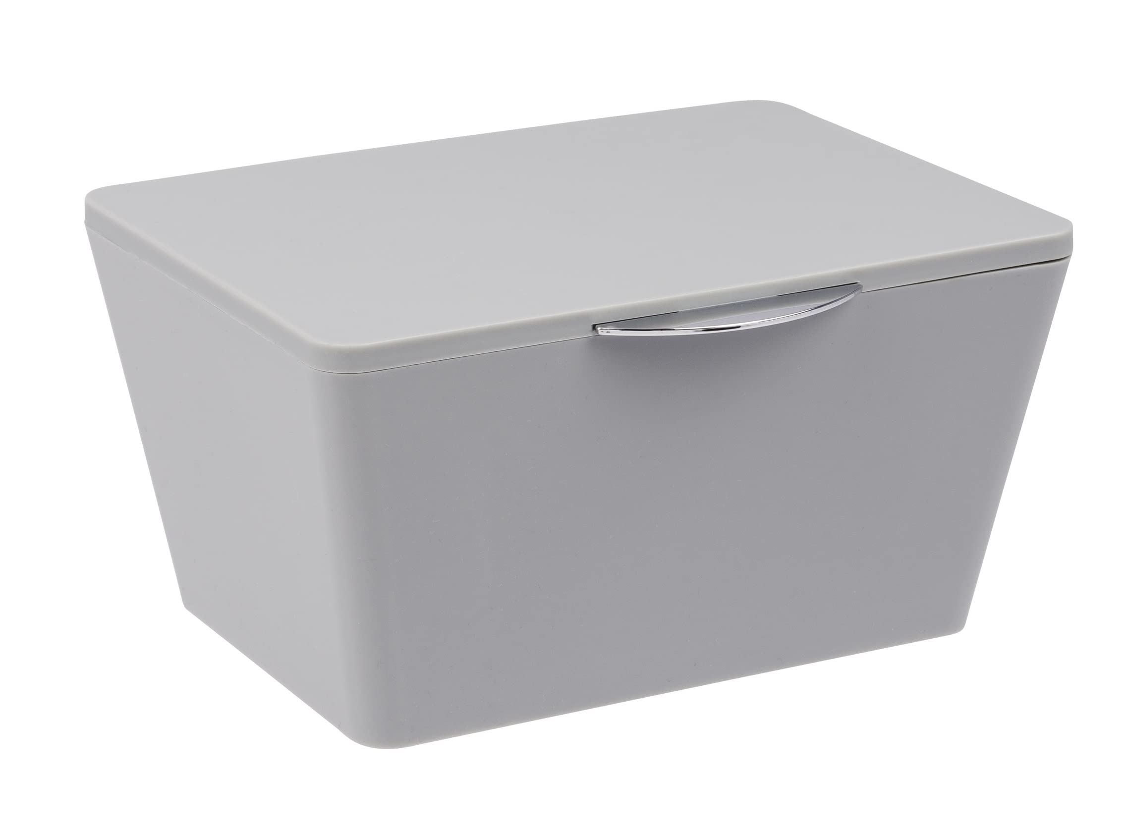 WENKO Brasil Storage Box with Lid, TPE, Grey, 19 x 15.5 x 10 cm โ image 1