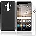 [2 Pack] Wellead Huawei Mate 9 Screen Protector and Black Case,[Japan Asahi Glass(AGC)] Tempered Glass Screen Protection for Huawei Mate 9