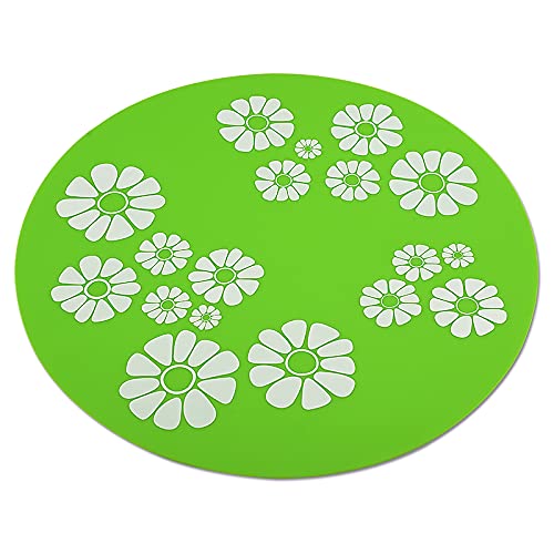 ele ELEOPTION Premium Quality Silicone Pad Non-slip Mat for 1.6 L Automatic Daisy Water Fountain, Safe for Dogs Cats Green