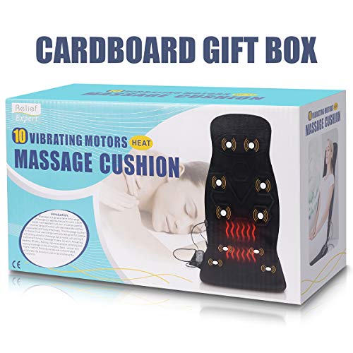Relief Expert Car Seat Back Massager Chair Pad with 10 Motors, Heat, 5 Modes for Car, Home, Office - Thumbnail 5
