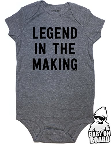 Daft Baby ~ Legend in the Making Funny Cool Baby Onesie Baby Shower Gift Graphite Graphite (3-Months)