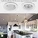 TORCHSTAR 4 Inch Recessed Can Light Trim with White Metal Step Baffle, for 4 Inch Recessed Can, Fit Halo/Juno Remodel Recessed Housing, Line Voltage Available, Pack of 12